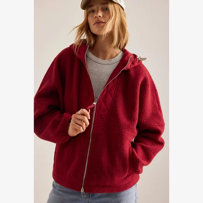 Anthropologie Varley Richfield Quilt Fleece Combo Jacket