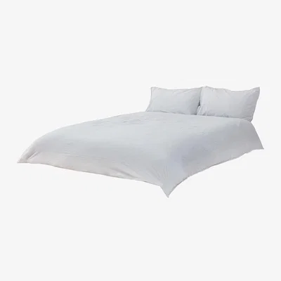 BHS.com Stonewashed Light Grey Cotton Bedding Set