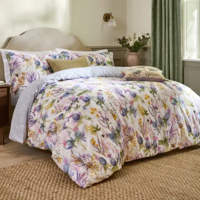 Dunelm Voyage Cluaran 100% Cotton Duvet Cover & Pillowcase Set