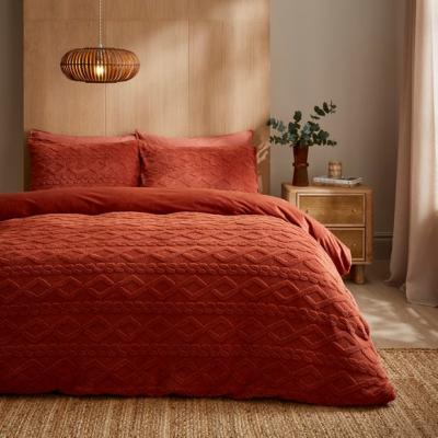 Dunelm Cable Fleece Duvet Cover and Pillowcase Set