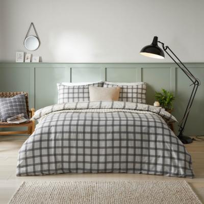 Dunelm Riviera Canberra 144 Thread Reversible Duvet Cover & Pillowcase Set