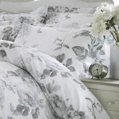 Dunelm Holly Willoughby Adele Grey Duvet Cover & Pillowcase Set Grey
