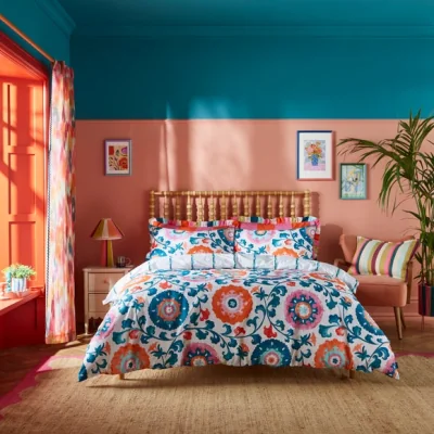 Dunelm Sophie Robinson Beldi Floral 100% Cotton Duvet Cover & Pillowcase Set