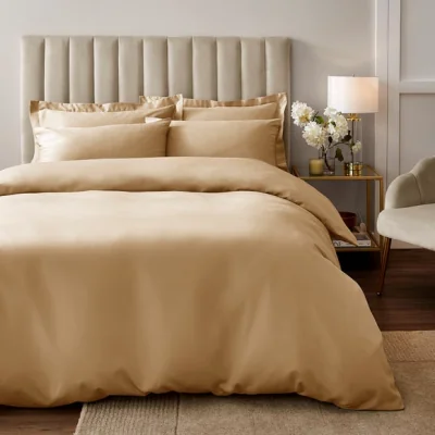 Dunelm Soft & Silky Duvet Cover and Pillowcase Set Gold