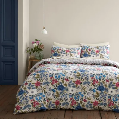 Dunelm Hayes Floral 100% Cotton Duvet Cover & Pillowcase Set