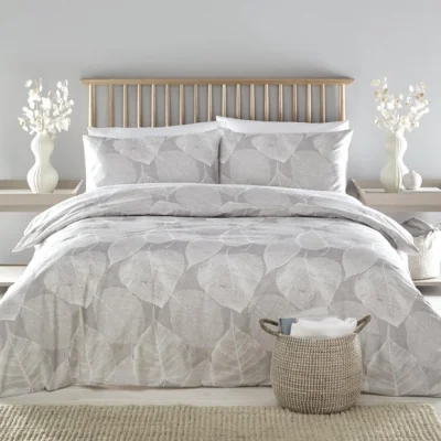 Dunelm Soren Natural Duvet Cover and Pillowcase Set Natural