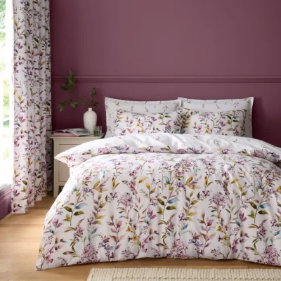 Dunelm Madison Floral Polycotton Duvet Cover & Pillowcase Set