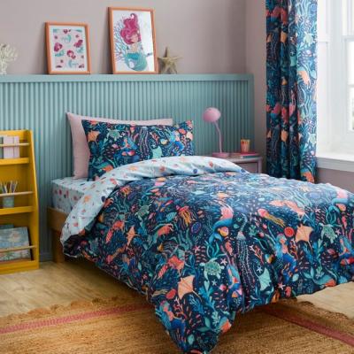 Dunelm Mythical Mermaids Polycotton Duvet Cover & Pillowcase Set