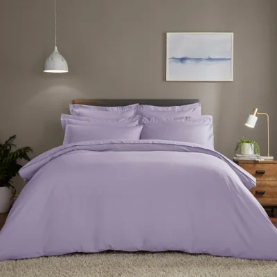 Dunelm Fogarty Soft Touch Duvet Cover and Pillowcase Set Mauve