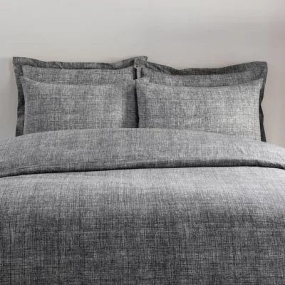 Dunelm Grayson Charcoal Duvet Cover and Pillowcase Set Charcoal
