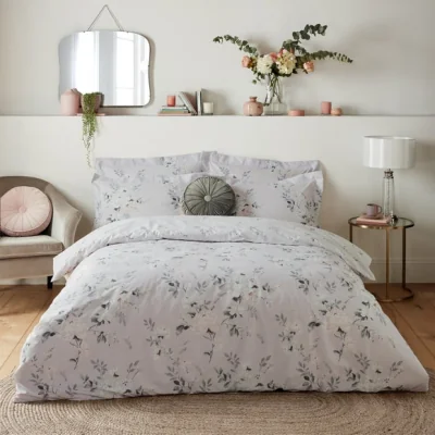 Dunelm Holly Willoughby Emine Lilac Reversible Duvet Cover and Pillowcase Set Lilac