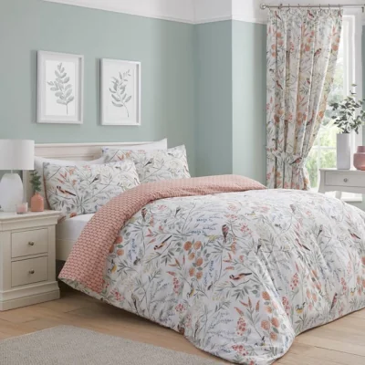 Dunelm Caraway Reversible Terracotta Duvet Cover and Pillowcase Set Terracotta
