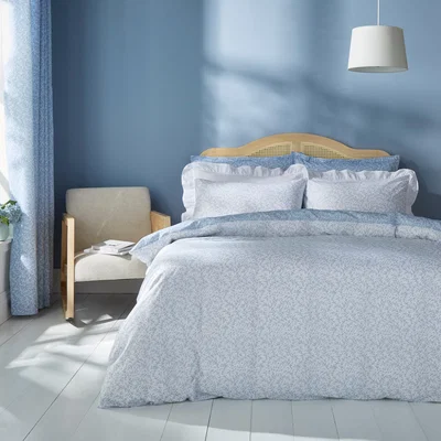 Dunelm Annie Floral 144 Thread Count Cotton Reversible Duvet Cover & Pillowcase Set