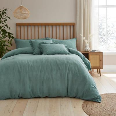 Dunelm Cotton Muslin Duvet Cover and Pillowcase Set