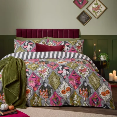 Dunelm furn. Hallowquin Polycotton Duvet Cover & Pillowcase Set