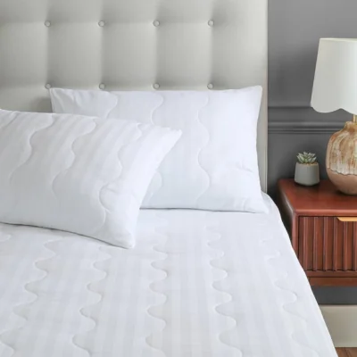 Dunelm Hotel Pillow Pair and Bedding Protector Bundle