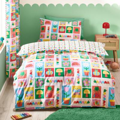 Dunelm Catherine Lansfield Curious Caterpillar Polycotton Duvet Cover & Pillowcase Set