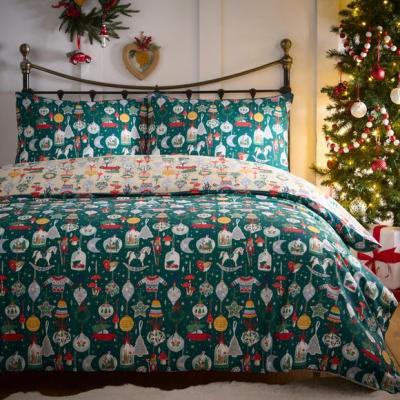 Dunelm Fusion Christmas Ornaments Polycotton Duvet Cover & Pillowcase Set