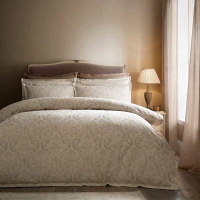 Dunelm Dorma Rhaine 100% Cotton Jacquard Duvet Cover & Pillowcase Set