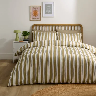 Dunelm Revel Stripe Quilt Cover & Pillowcase Set