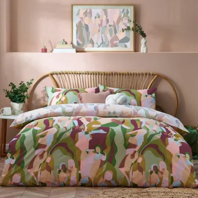 Dunelm furn. Self Love Duvet Cover Set MultiColoured