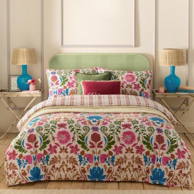 Dunelm Furn Curious Lotus Reversible Duvet Cover and Pillowcase Set Multicoloured