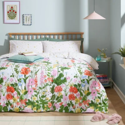 Dunelm furn. Cottage Garden Polycotton Duvet Cover & Pillowcase Set