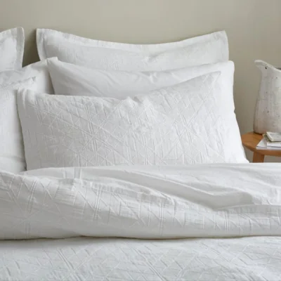 Dunelm Geo Matalasse Jacquard 100% Cotton Duvet Cover & Pillowcase Set