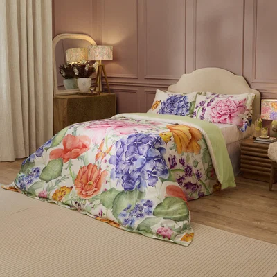 Dunelm Idalia Floral 100% Cotton Duvet Cover and Pillowcase Set