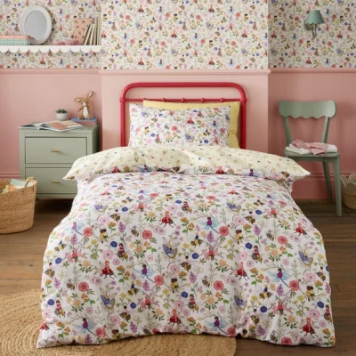 Dunelm Belle & Boo Garden Friends 100% Cotton Quilt Cover and Pillowcase Set