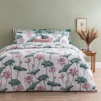 Dunelm Lilypad Blush Duvet Cover and Pillowcase Set Blush