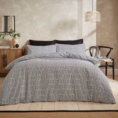 Dunelm Artisan Spot Polycotton Duvet Cover and Pillowcase Set