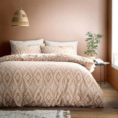 Dunelm Syrah Ikat 100% Cotton Duvet Cover and Pillowcase Set