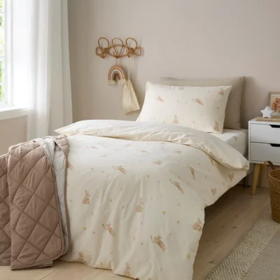 Dunelm Star Bunny Organic Cotton Quilt Cover and Pillowcase Set