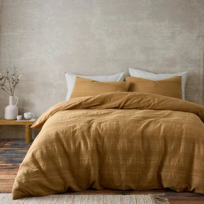 Dunelm Tenby Stripe 100% Cotton Duvet Cover & Pillowcase Set