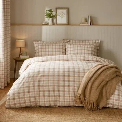 Dunelm Denton Check Duvet Cover & Pillowcase Set