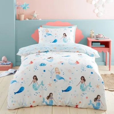 Dunelm Mermaid Duvet Cover and Pillowcase Set