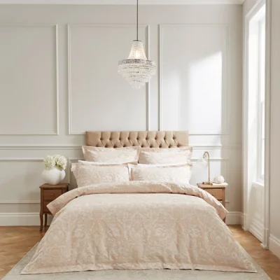 Dunelm Dorma Winchester Champagne Duvet Cover and Pillowcase Set Beige