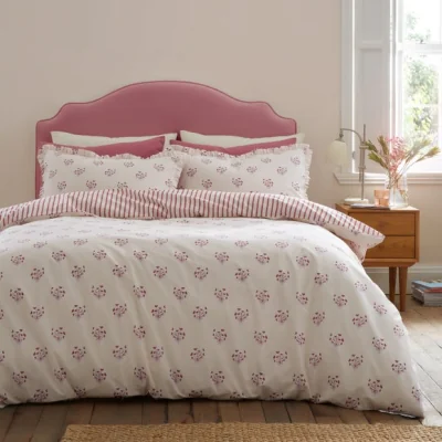 Dunelm Emily Bond Hand Gathered Posy 100% Cotton Duvet Cover & Pillowcase Set