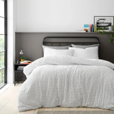 Dunelm Devon Check Duvet Cover & Pillowcase Set
