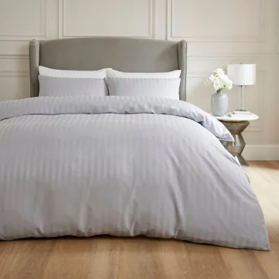 Dunelm Micro Stripe Duvet Cover & Pillowcase Set