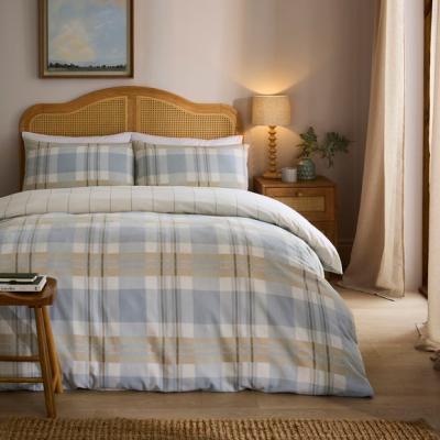 Dunelm Albury Check Brushed Cotton Duvet Cover & Pillowcase Set