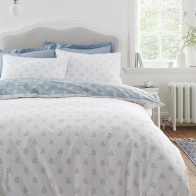 Dunelm Bianca Esme Floral 200 Thread Count 100% Cotton Duvet Cover & Pillowcase Set