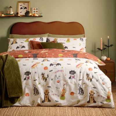Dunelm furn. Howloween Polycotton Duvet Cover & Pillowcase Set