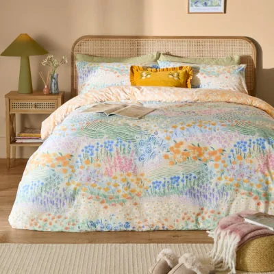Dunelm furn. Florin Polycotton Duvet Cover & Pillowcase Set