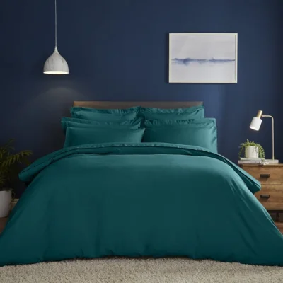 Dunelm Fogarty Soft Touch Duvet Cover and Pillowcase Set Ocean Blue