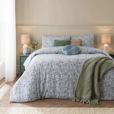Dunelm Amora Ditsy 100% Cotton Duvet Cover & Pillowcase Set