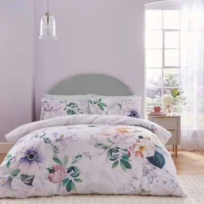Dunelm Tansy Floral Duvet Cover Set Off-White