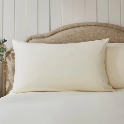 Dunelm Super Soft Microfibre Plain Duvet Cover and Pillowcase Set White Sand