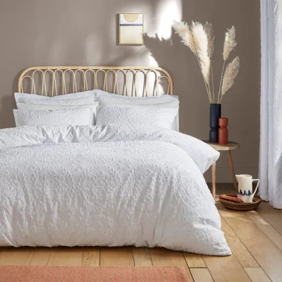 Dunelm Mandala White Duvet Cover & Pillowcase Set White